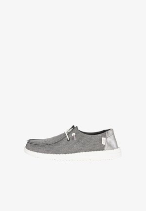 HEYDUDE Wendy Metallic Sparkle - Slip-Ons - Stringate sportive - grigio scuro