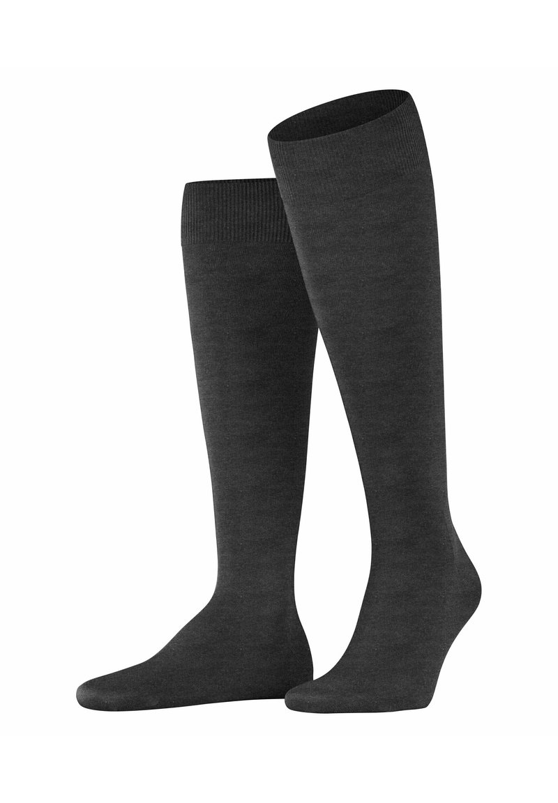 FALKE CLIMAWOOL - Kniestrümpfe - anthra. mel.