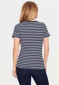 Saint Tropez ASTER SS STRIPE - Marškinėliai su spaudiniu - night sky