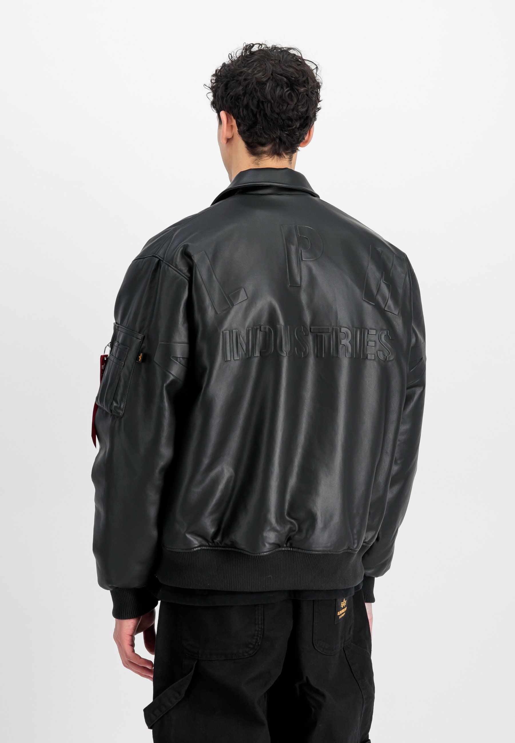 Alpha Industries COLLEGE - Faux leather jacket - black - Zalando.co.uk