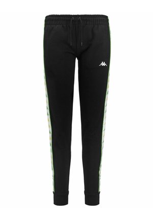 Pantaloni sportivi - black white green dusty