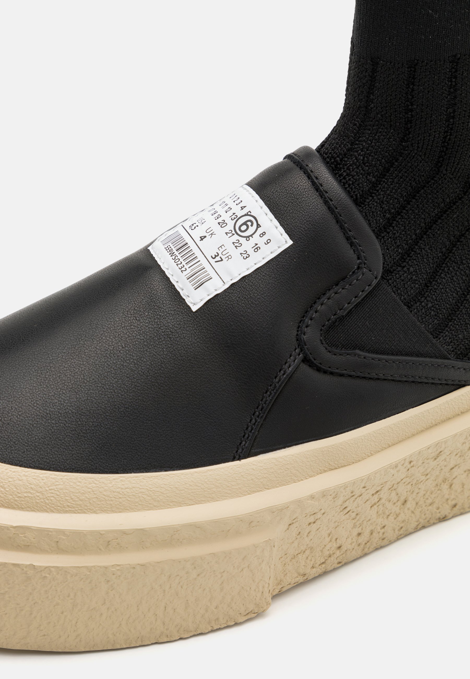 スニーカー MM6 MAISON MARGIELA LEATHER SNEAKER MM6 Maison Margiela semi-sheer Sole Leather lace-up Sneakers