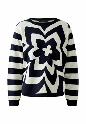 Oui Jumper - dark blue white