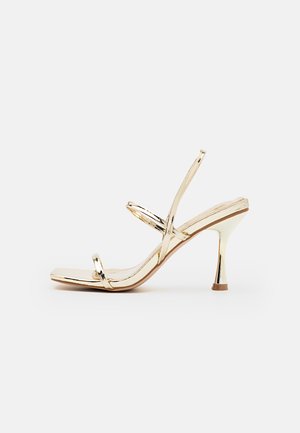 BROOKES - Sandalen met hoge hak - gold mirror