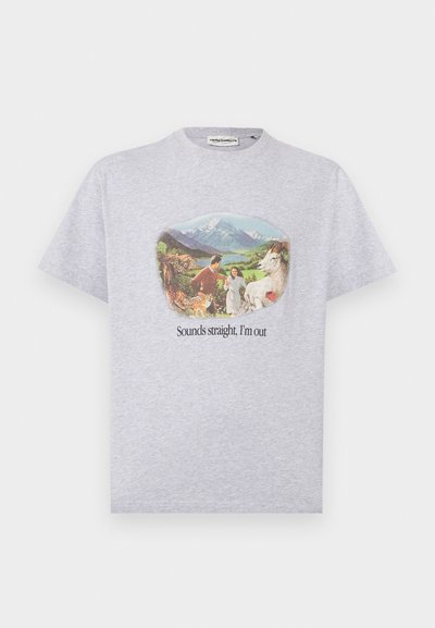 SOUNDS STRAIGHT I M OUT UNISEX - T-shirt imprimé - melange grey