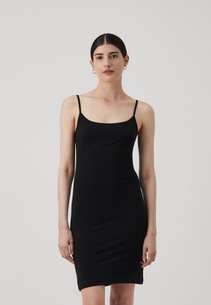 TALLA SLIP DRESS - Laisvo kirpimo suknelė - black