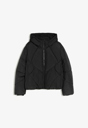 Bershka, HOODED - PUFFER JACKET - Veste d'hiver - black