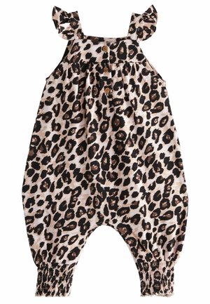 BABY JERSEY FRILL SHOULDER ROMPER - Overall / Jumpsuit - black brown leopard