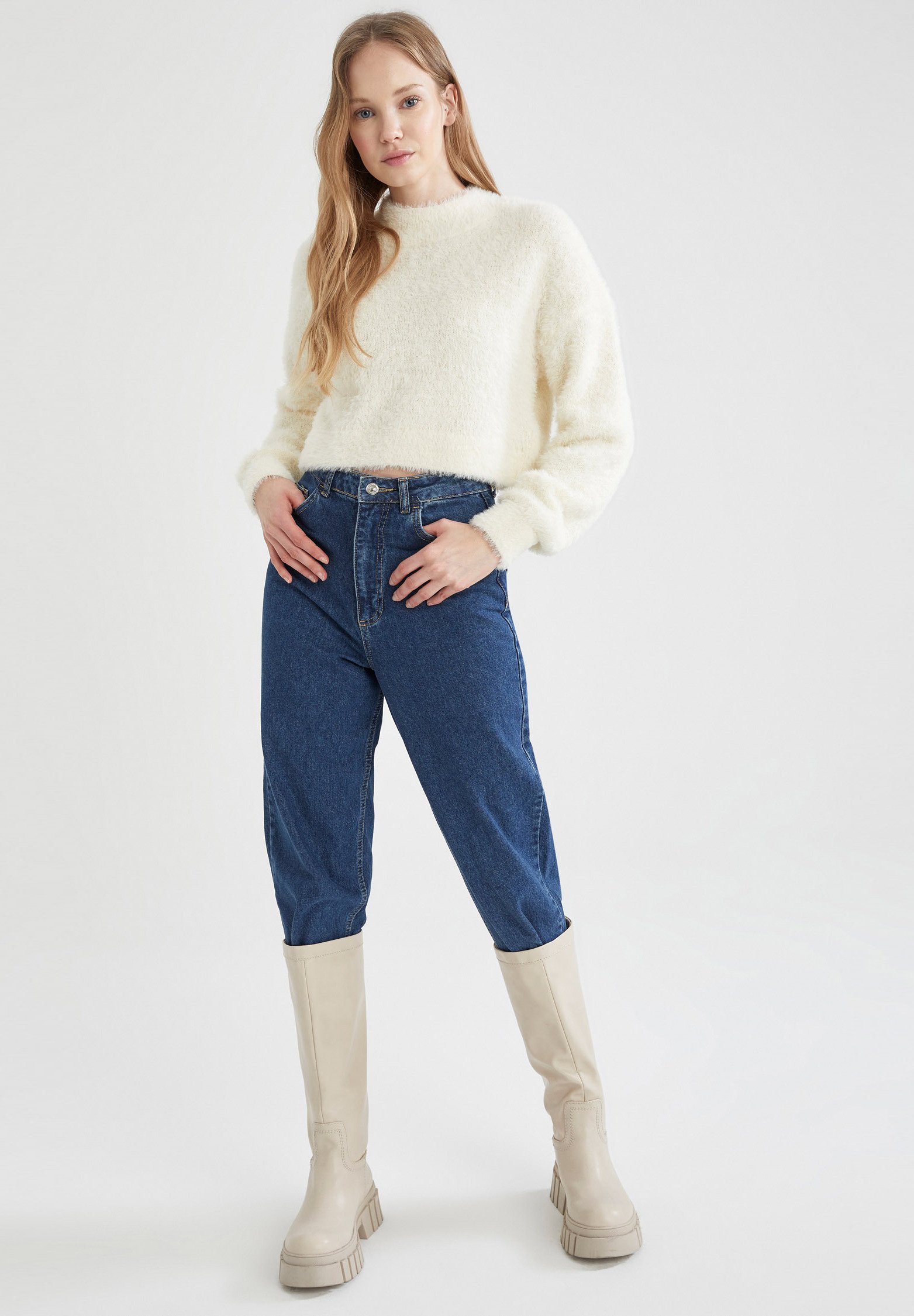 Damen CROPPED FIT - Strickpullover Damen CROPPED FIT - Strickpullover