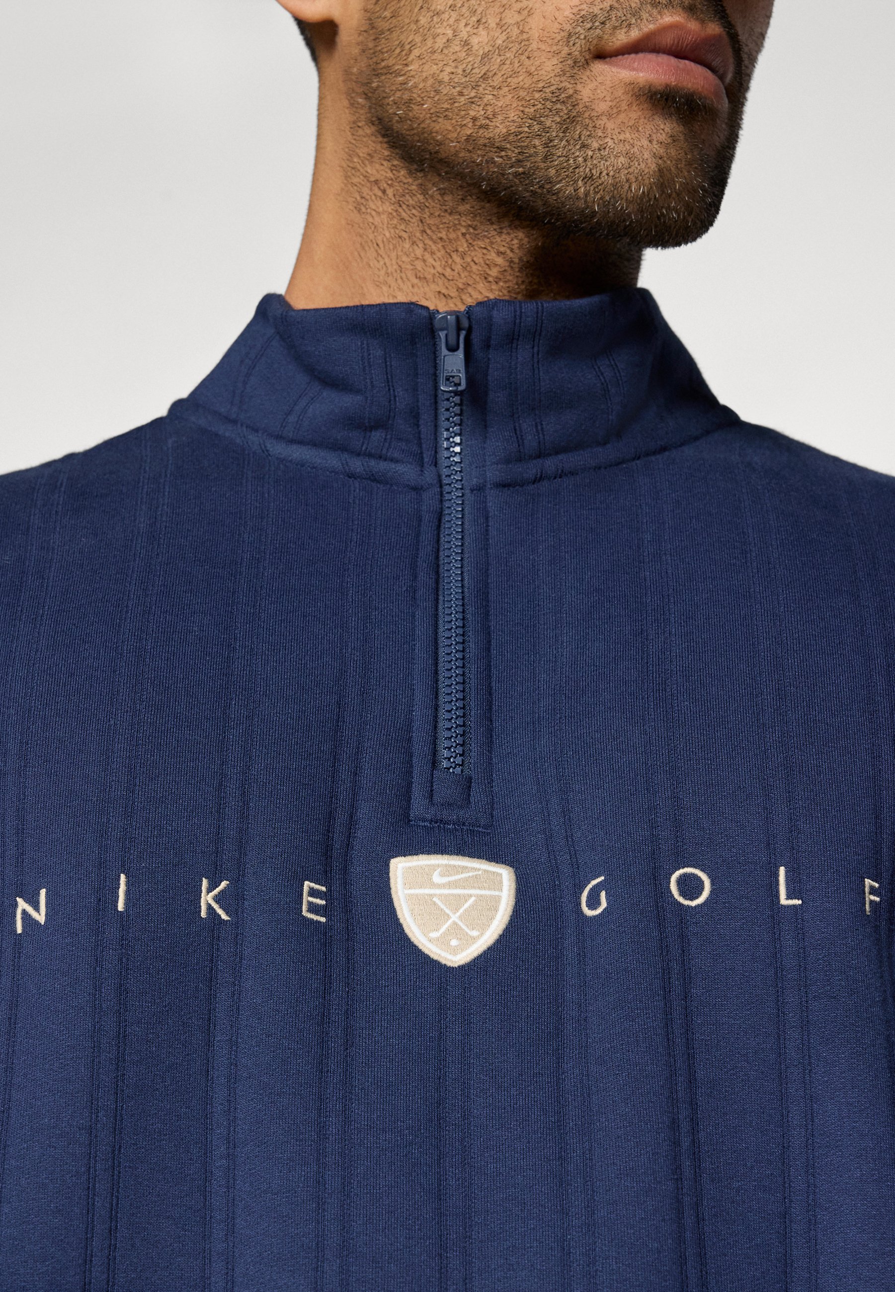 Nike Golf ZIP - Sweatshirt - college navy/limestone/dark blue