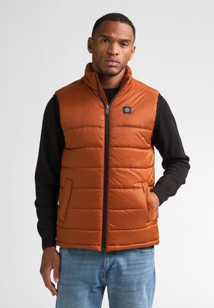 Petrol Industries, QUILTED PADDED WAISTCOAT DAWSON - Bodywarmer - copper orange