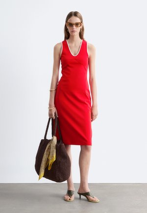& OTHER STORIES, & OTHER STORIES U-NECK MIDI DRESS - Robe en jersey - red