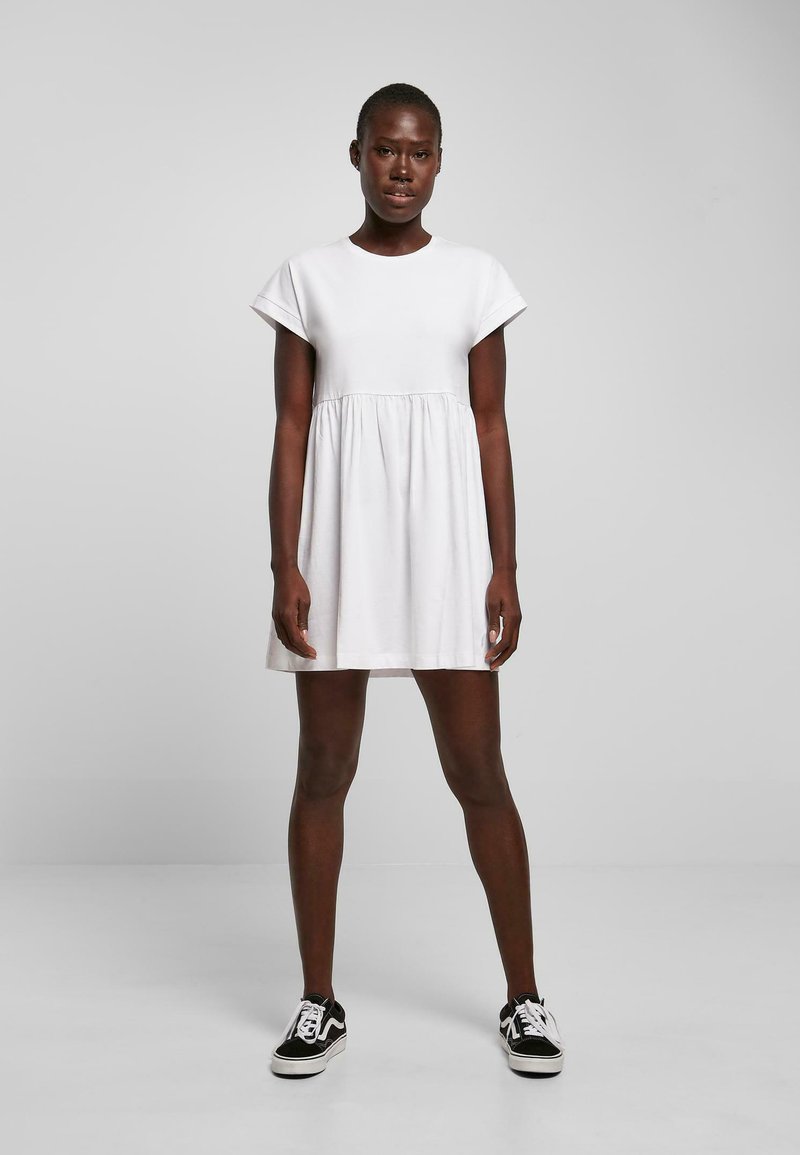 Urban Classics EMPIRE VALANCE TEE - Day dress - white - Zalando