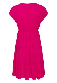 Mexx V Neck Flared Day Dress - Vestido informal - hot pink