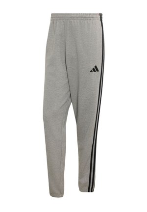 adidas Sportswear, ESSENTIALS 3-STRIPES FRENCH TERRY TAPERED CUFFED PANTS - Pantalones deportivos - medium grey heather/black
