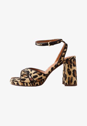Next, REGULAR FIT - FOREVER COMFORT® PLATFORM SANDALS - Højhælede sandaletter / Højhælede sandaler - leopard