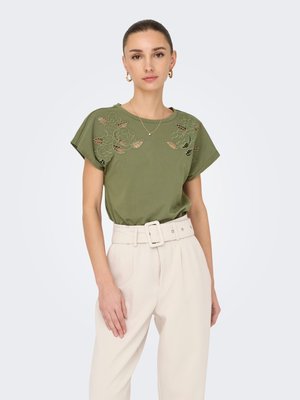 JDY JDYROSE O NECK - T-shirt con stampa - mermaid