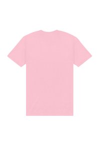 Rosa t-shirt med kort ärm i mjuk bomull. Har en klassisk rund halsringning och en jämn, slät yta utan mönster eller tryck.