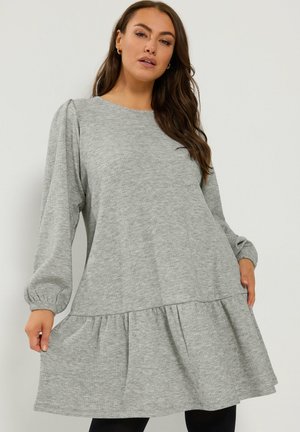 Yours Clothing, PLUS SIZE MINI DRESSES - Robe en jersey - light grey