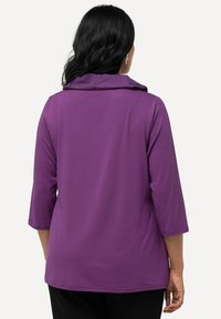 Ulla Popken COLLARED - Langarmshirt - aubergine