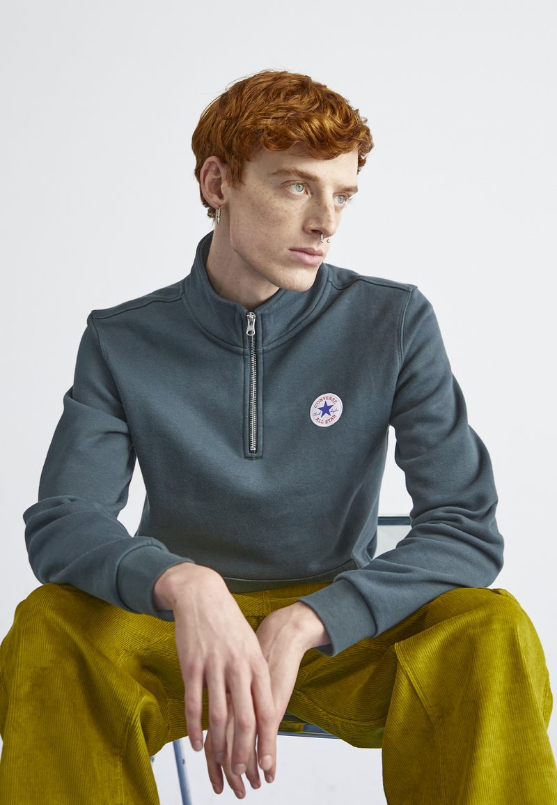 Converse RETRO CHUCK QUARTER ZIP UNISEX Sweatshirt secret pines