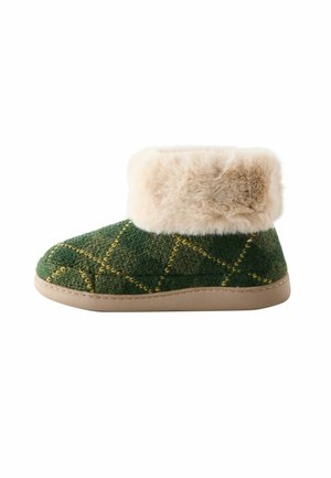 Papuci de casă - green argyle