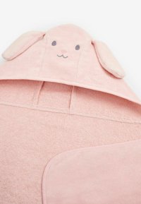 JoJo Maman Bébé LARGE HOODED REGULAR FIT - Kúpeľňový uterák - pink bunny