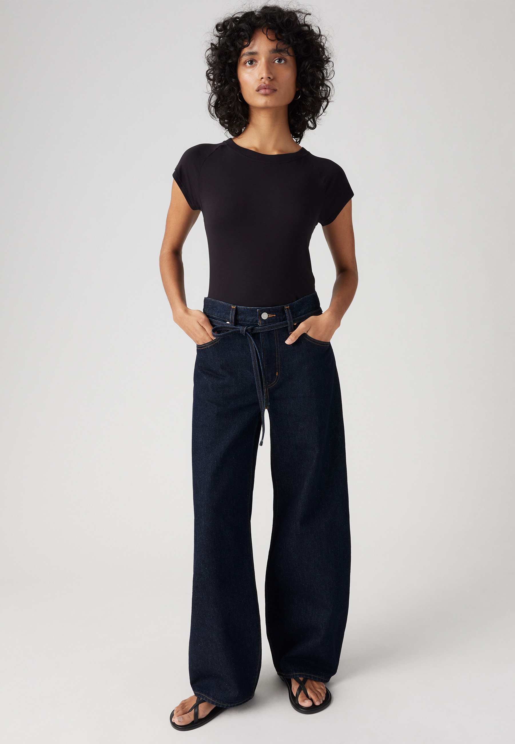 【U LAN】Natey Raw Edge Balloon Denim Pants Levi's® XL BALLOON - Jeansy Relaxed Fit - Zalando.pl