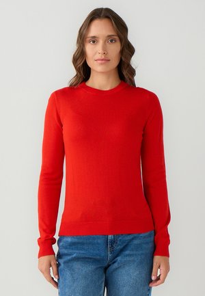 Strickpullover - red