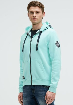 MIT KAPUZEN-ARTWORK - Zip-up sweatshirt - new aqua
