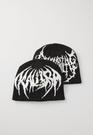 ONSCONNOR PRINT BEANIE UNISEX 2 PACK - Beanie - black/white