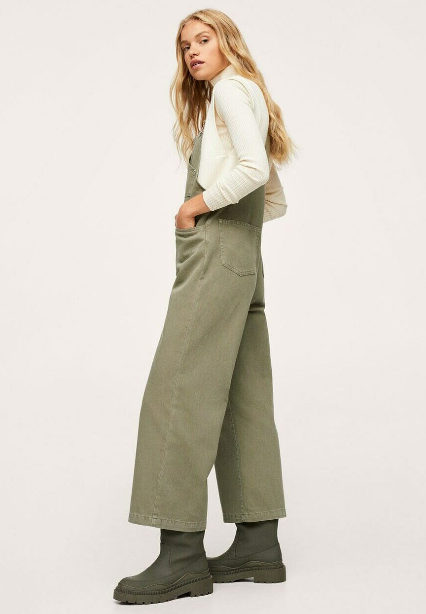 Mango Dungarees - khaki - Zalando.de