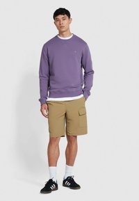 Farah TIM SLIM FIT CREW NECK - Sweatshirt - slate purple