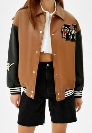 Veste en similicuir - camel