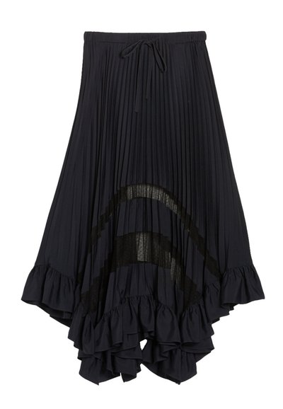 Claudie Pierlot SELODE - Veckad kjol - marine