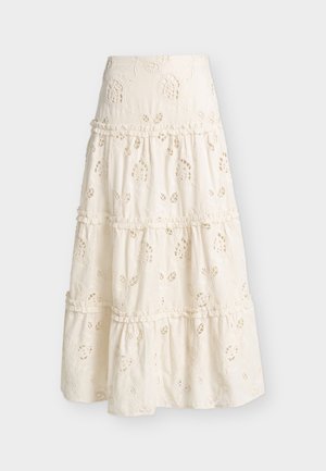 Guess, LENORA EYELET - Μάξι φούστα - cream white