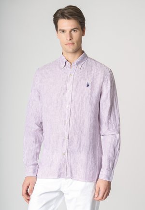 A RIGHE CON LOGO - Camicia - lilac