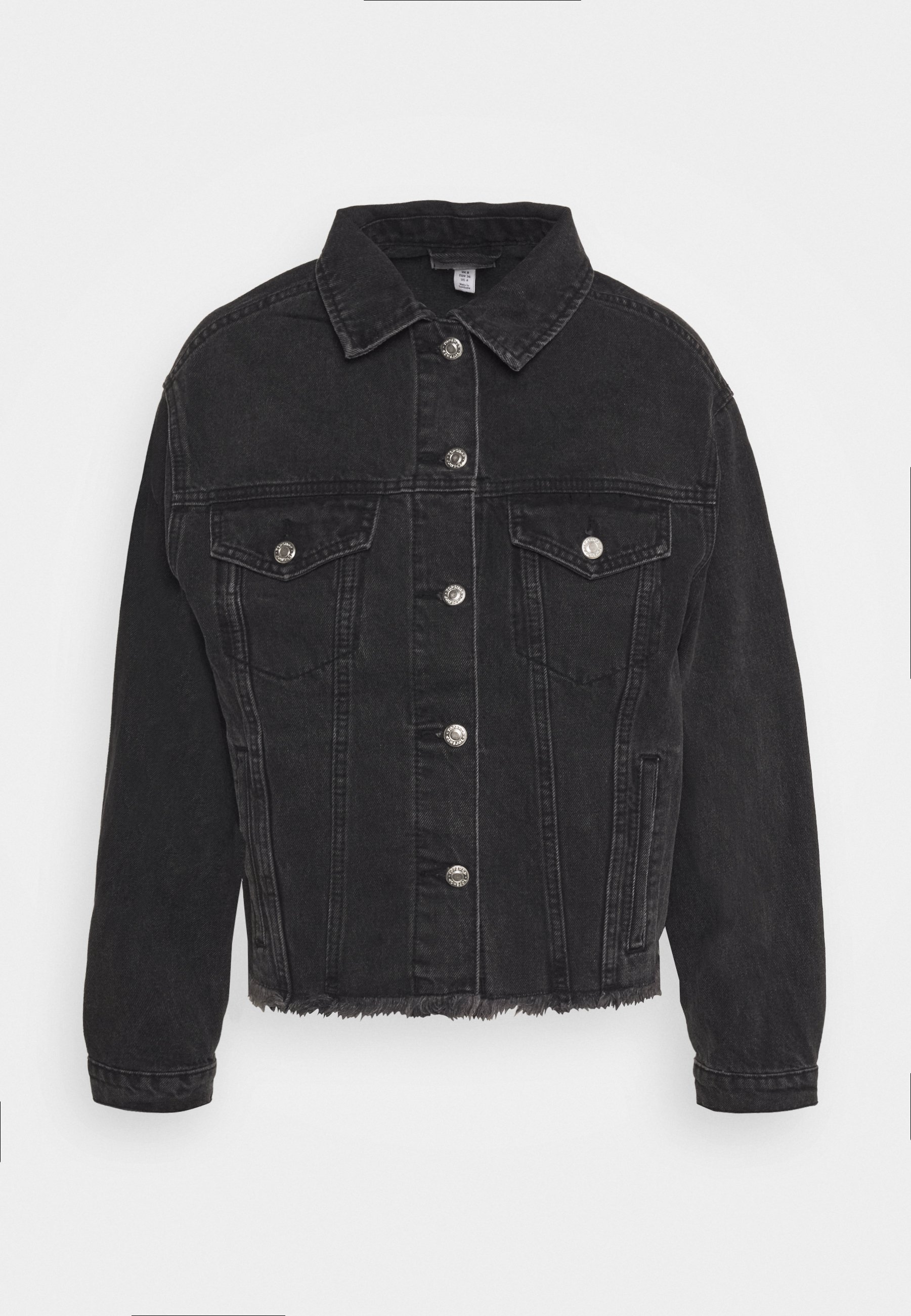 Topshop RAW HEM OVERSIZE DENIM JACKET Veste en jean New Look Raw, Veste en jean Veste en jean Manches Longues
