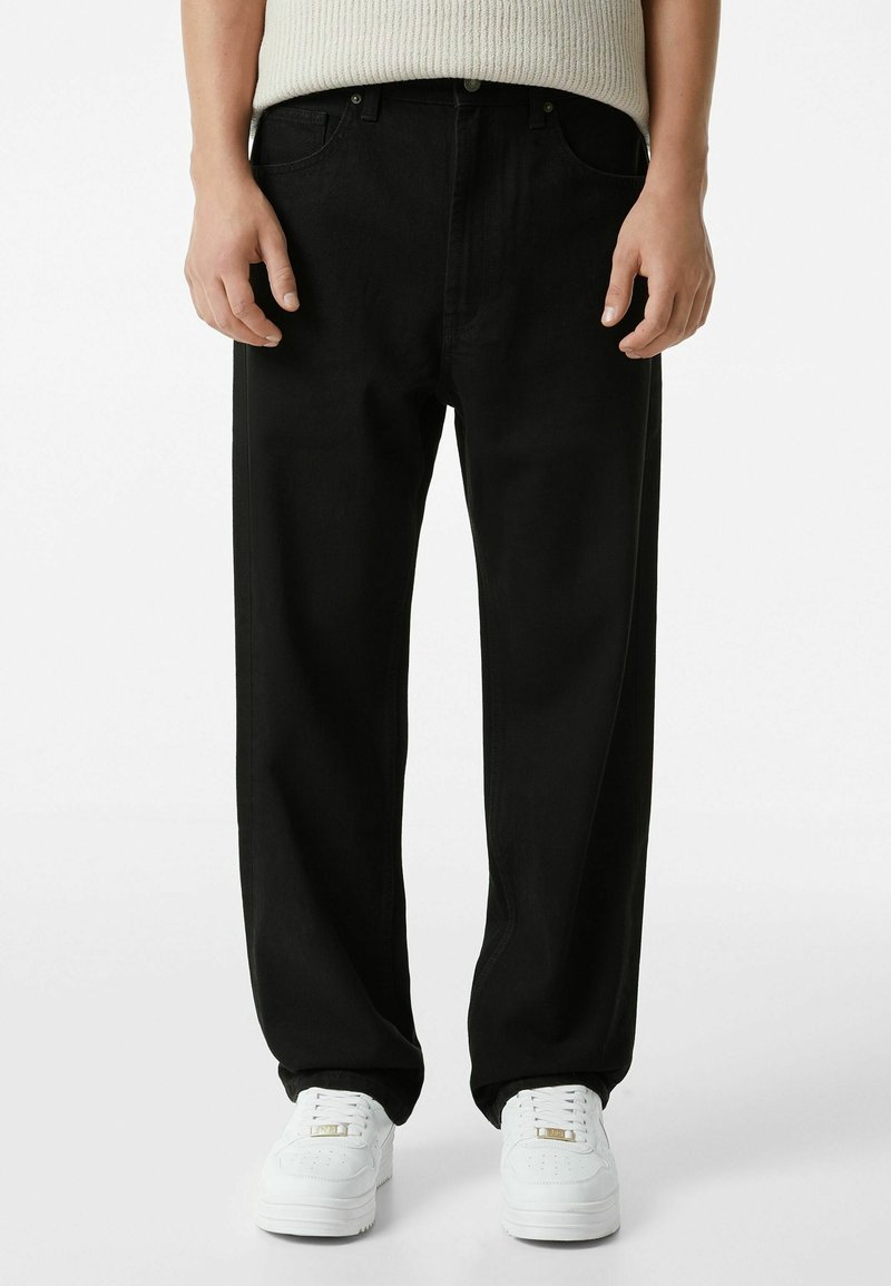 Bershka Vaqueros rectos - black