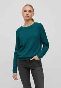 VILA VIDALO O-NECK - Stickad tröja - shaded spruce