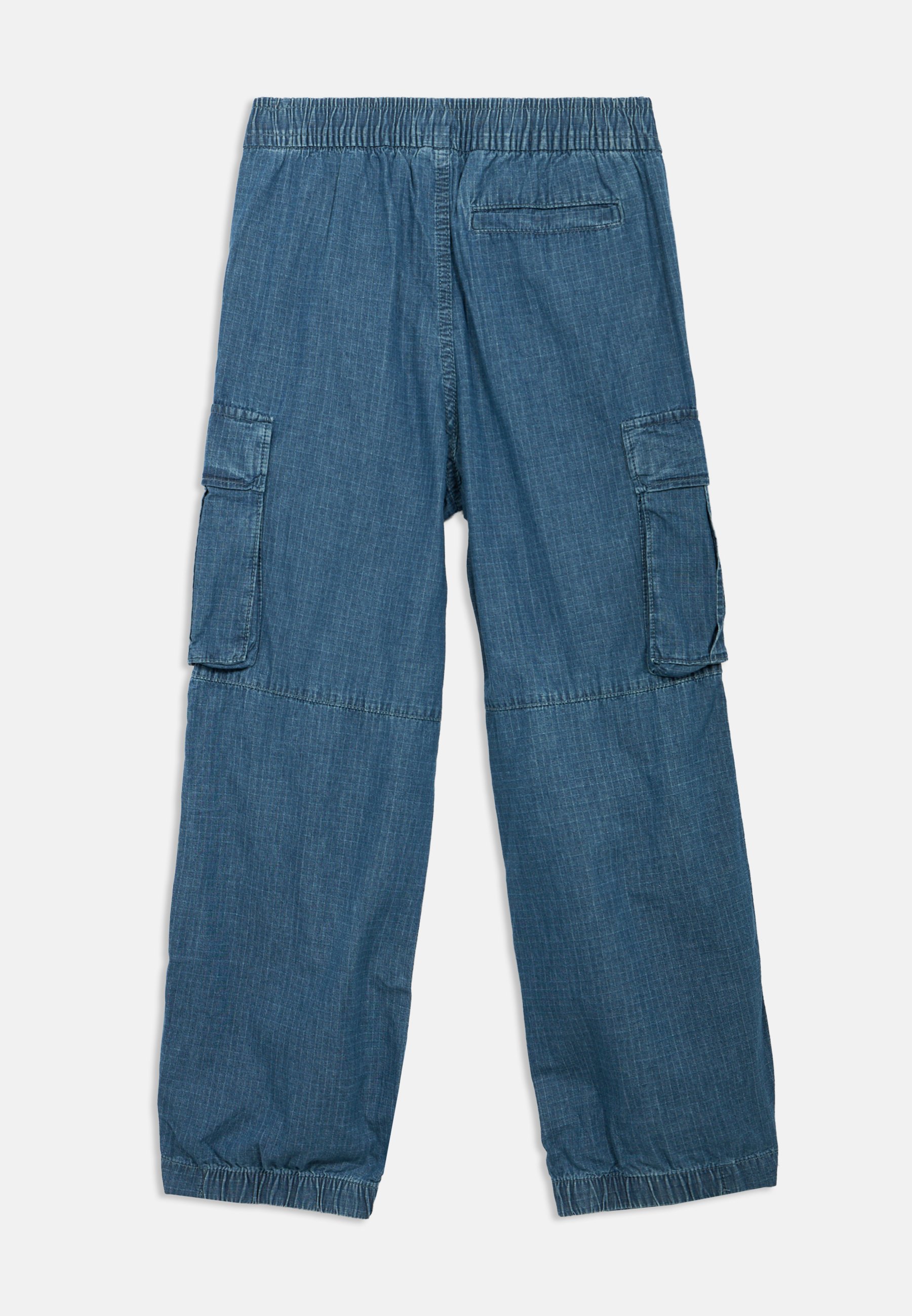 GAP KIDS DENIM BAGGY CARGO JOGGERS - Cargo trousers - medium wash