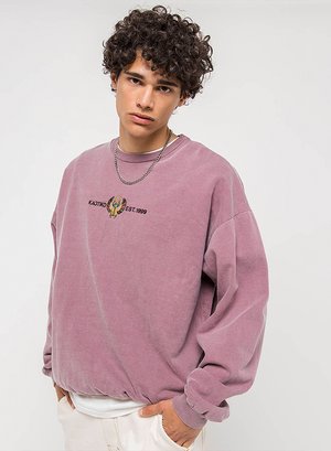 Kaotiko CREW WASHED BEETLE - Sweater - bordeaux