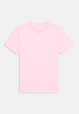 adidas Performance ESSENTIALS UNISEX - T-shirt imprimé - clear pink/white