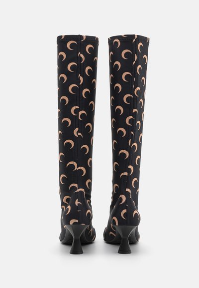 MARINE SERRE MOON PRINTED KNEE HIGH BOOTS - Stiefel - tan
