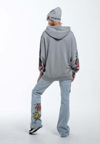 Ed Hardy TRUE SNAKE HOODIE - Sweater met rits - grey