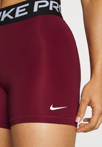 Nike Performance SHORT - Leggings - dark beetroot/black/white