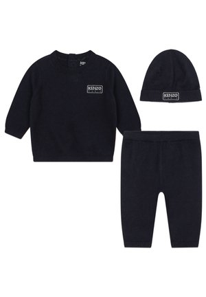 Moschino salopette con orsetto e T-shirt neonata bianco blu