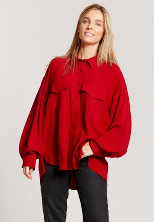 GIRLBOSS SIERRA OVERSIZED SHIRT - Button-down blouse - red