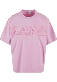 RETRO WASHED DISTRESSED BOXY  - Apdrukāts T-krekls - rose