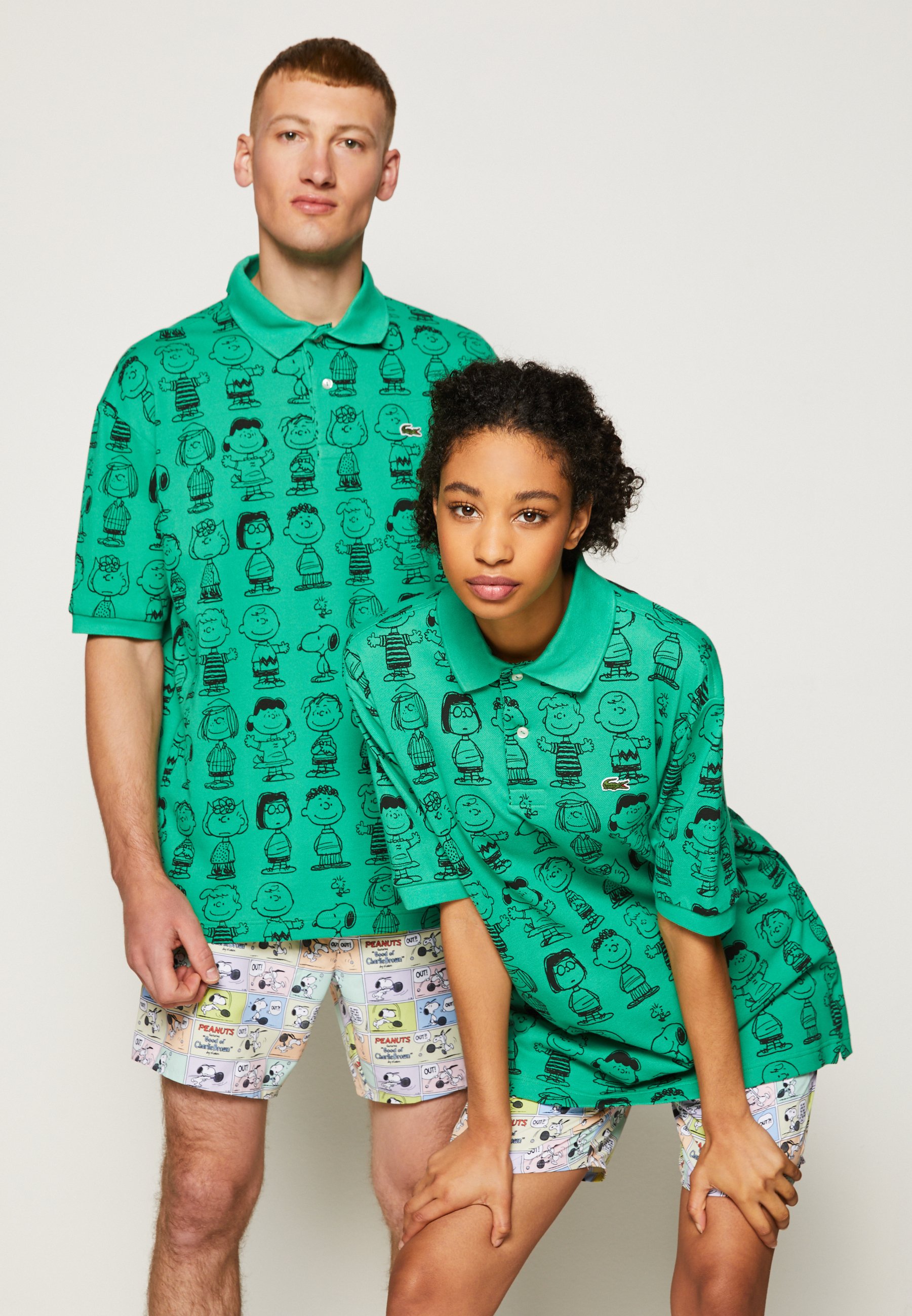 Lacoste LIVE LACOSTE X PEANUTS - Poloshirt - green/groen - Zalando.nl